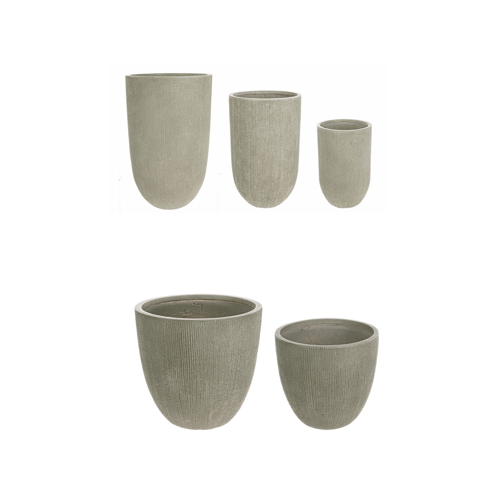 Set di vasi per esterno Brush To da balcone color salvia rotondi in Vasi tradizionali Decor Space - Altamura, commercioVirtuoso.it