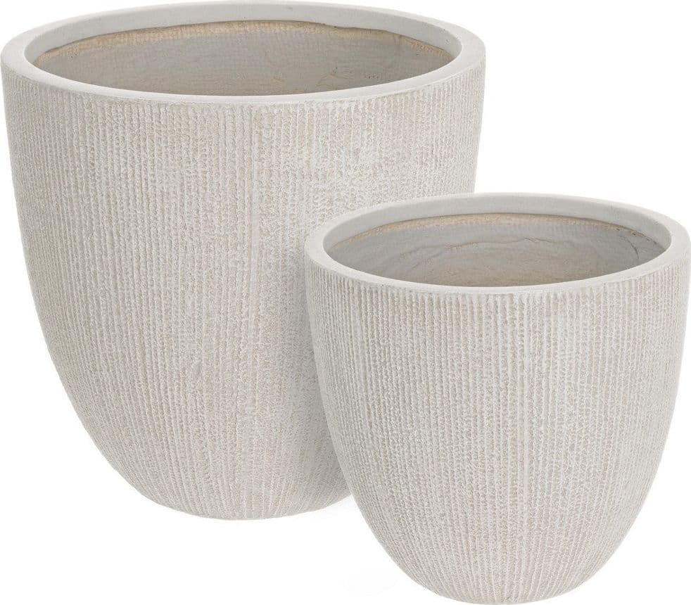Set di vasi per esterno Brush To da balcone color salvia rotondi - 5