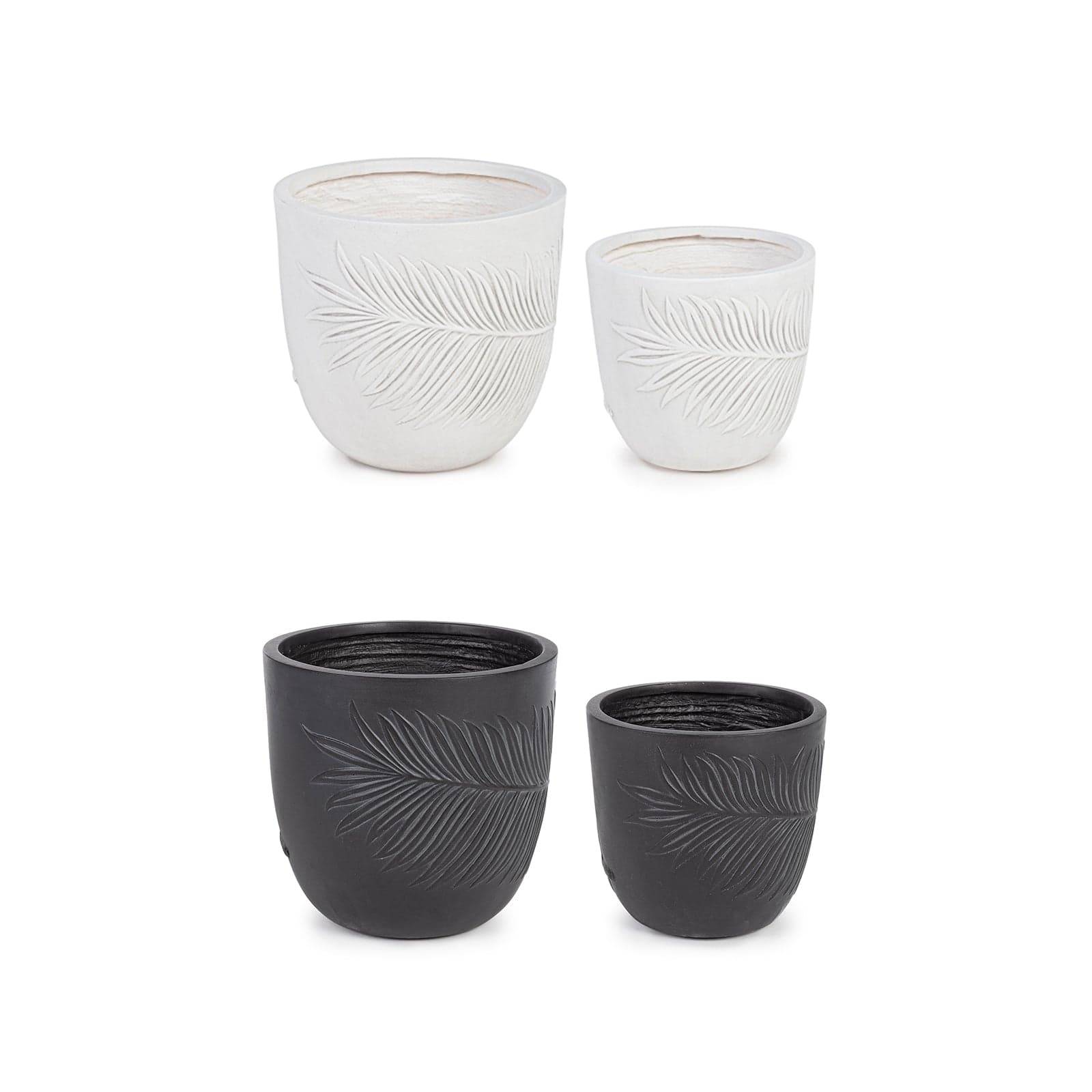 Set di 2 basi "Palm To" da esterno per balcone rotondi in fibra d'argilla in Vasi tradizionali Decor Space - Altamura, commercioVirtuoso.it