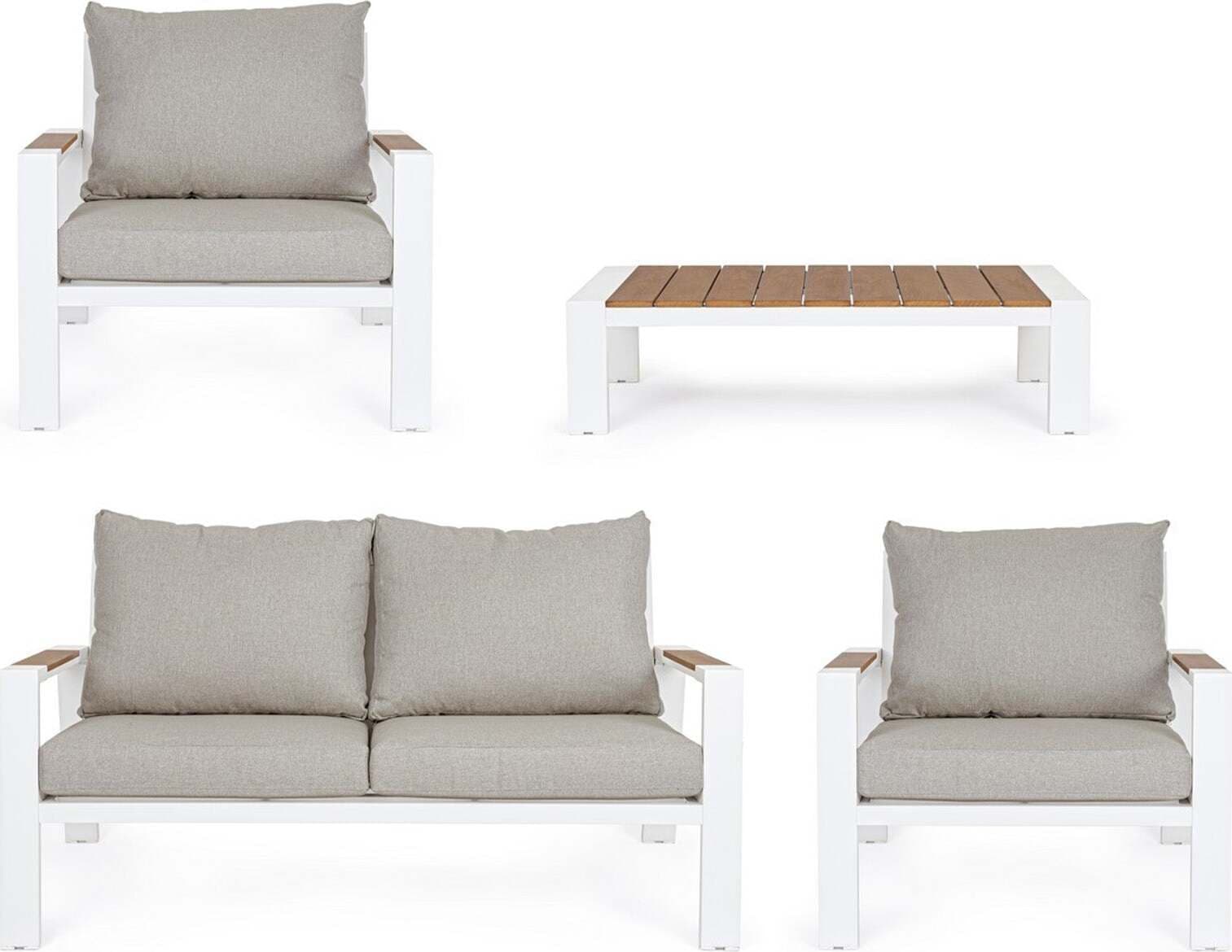 Salottino moderno ''Einar'' in alluminio e polywood da giardino e veranda Giardino e giardinaggio/Arredamento da giardino e accessori/Set di mobili Decor Space - Altamura, Commerciovirtuoso.it