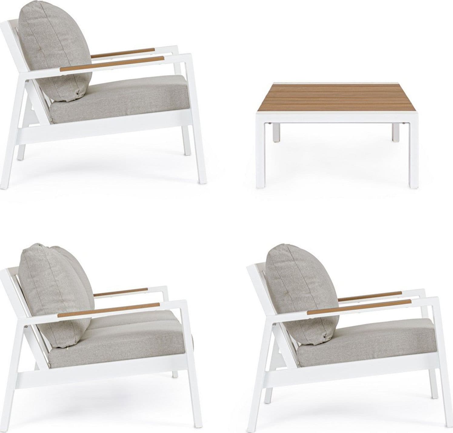 Salottino moderno ''Einar'' in alluminio e polywood da giardino e veranda Giardino e giardinaggio/Arredamento da giardino e accessori/Set di mobili Decor Space - Altamura, Commerciovirtuoso.it