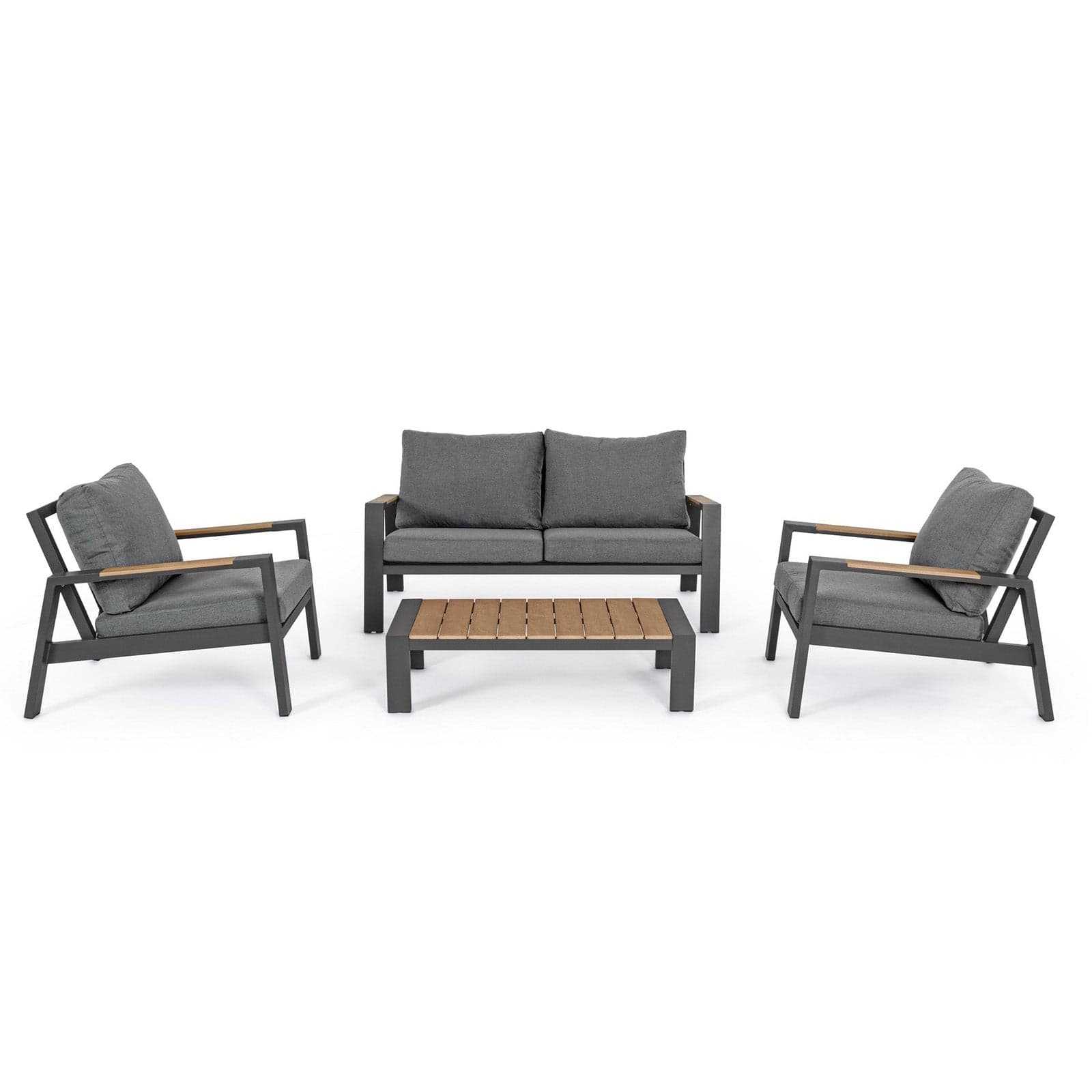 Salottino moderno ''Einar'' in alluminio e polywood da giardino e veranda Giardino e giardinaggio/Arredamento da giardino e accessori/Set di mobili Decor Space - Altamura, Commerciovirtuoso.it