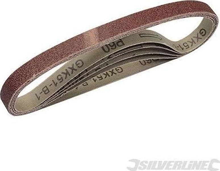 Nastri abrasivi per levigatrice silverline 5 pezzi 13x457mm Grana 40-60-80-120 – Grana 60 – metallo