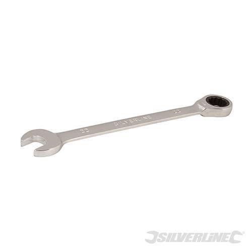 Chiavi a cricchetto combinata metrica a testa fissa, varie misure Silverline – 8 mm – argentato