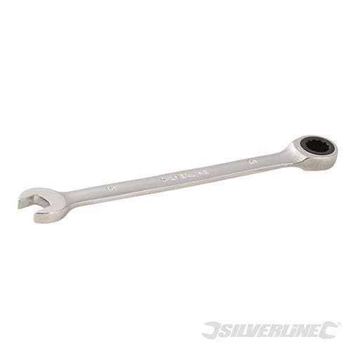 Chiavi a cricchetto combinata metrica a testa fissa, varie misure Silverline – 32mm – argentato