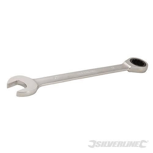 Chiavi a cricchetto combinata metrica a testa fissa, varie misure Silverline – 19mm – argentato