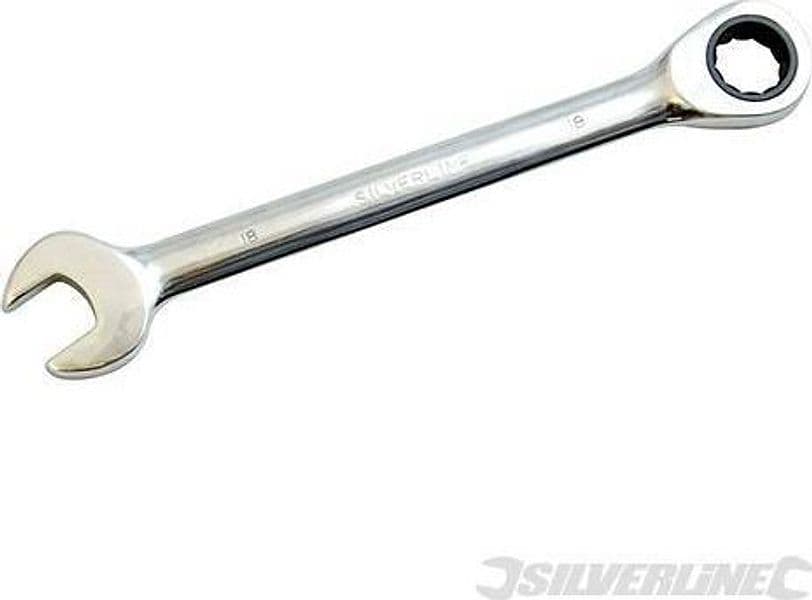 Chiavi a cricchetto combinata metrica a testa fissa, varie misure Silverline Silverline