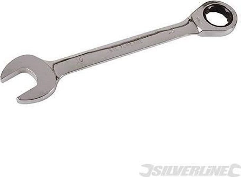 Chiavi a cricchetto combinata metrica a testa fissa, varie misure Silverline Silverline