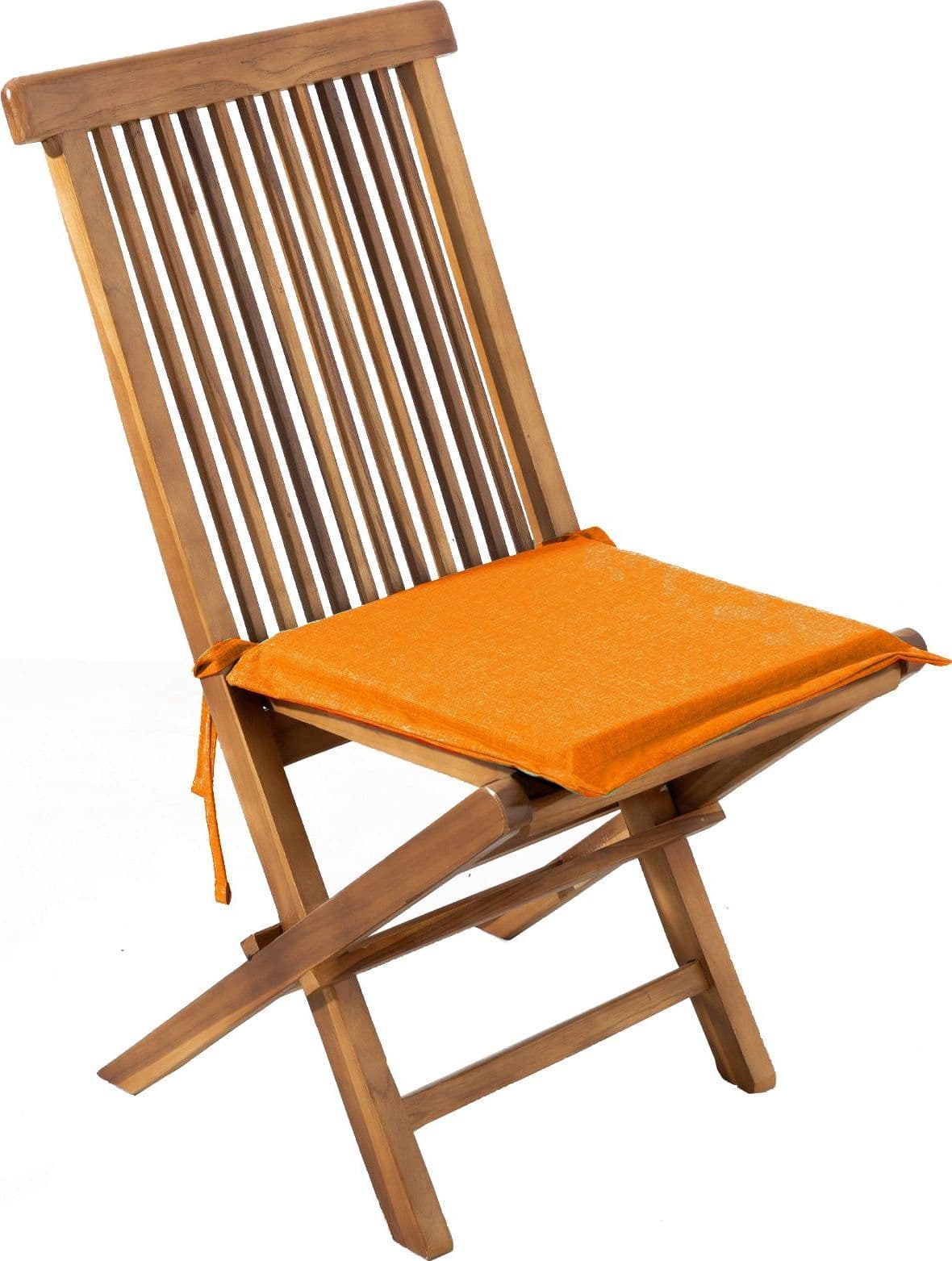 Cuscino Resinato con Pattina e Laccetti per sedia da giardino sfoderabile 40 cm "Made in Italy" - 15