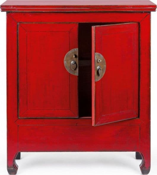 Credenza "Jinan", struttura in legno di olmo riciclato, con finitura lucida, maniglie in rame - 24