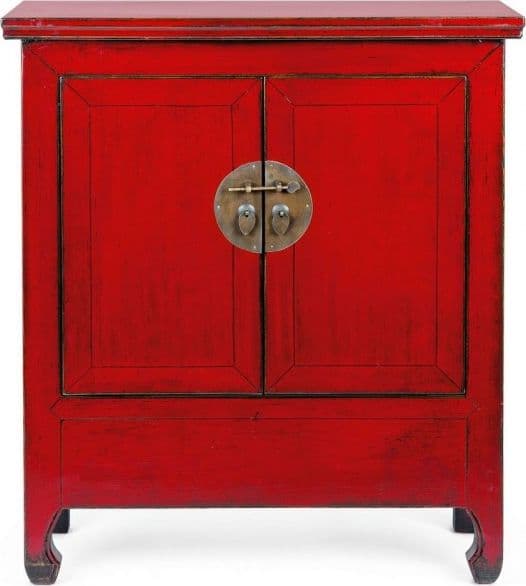 Credenza "Jinan", struttura in legno di olmo riciclato, con finitura lucida, maniglie in rame - 25