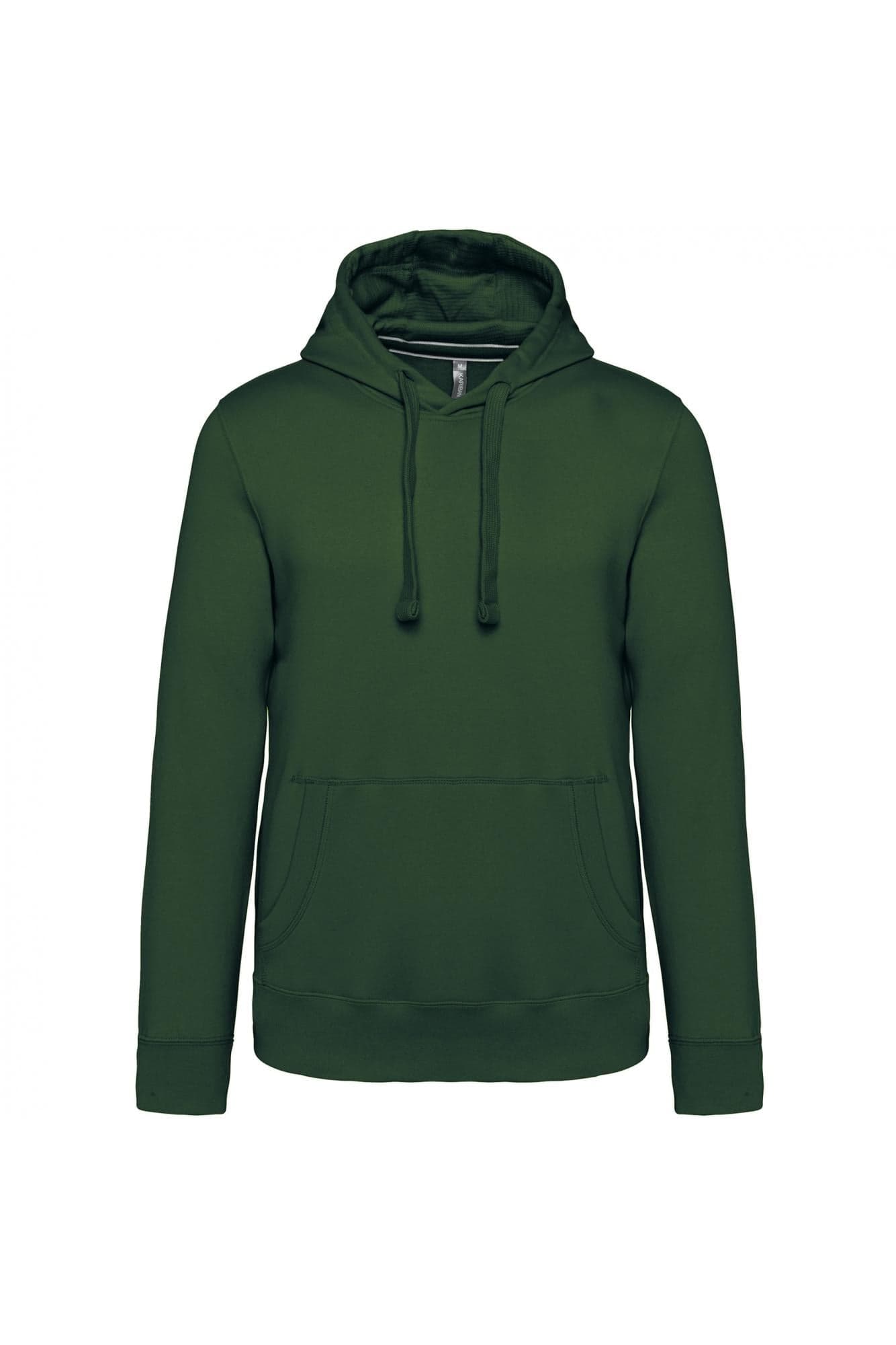 Felpa Premium Verde Scuro Felpa Unisex con Cappuccio Tascone Marsupio - 2