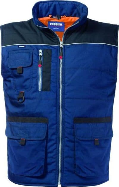 Gilet Morgan Blu/Nero Gilet Imbottito Multitasche da Lavoro Officina Magazzino Industria - 2