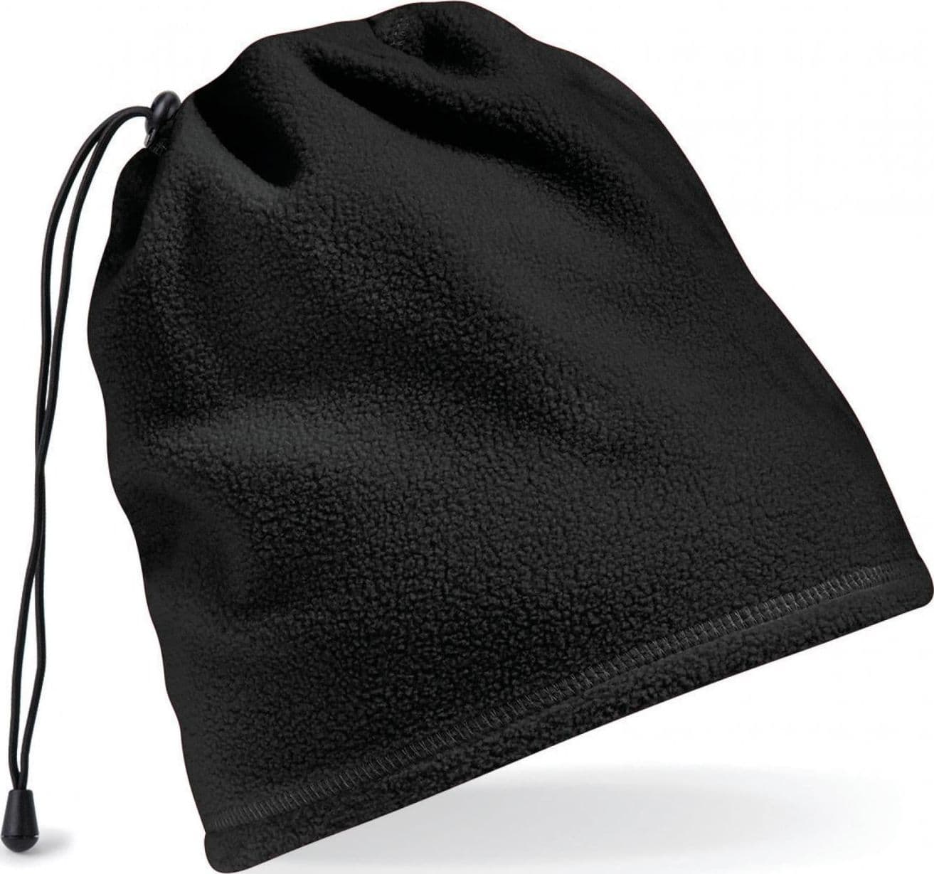 Scaldacollo Berretto Nero Suprafleece® Scaldacollo in Pile Antivento Doppio Uso Regolabile - 2