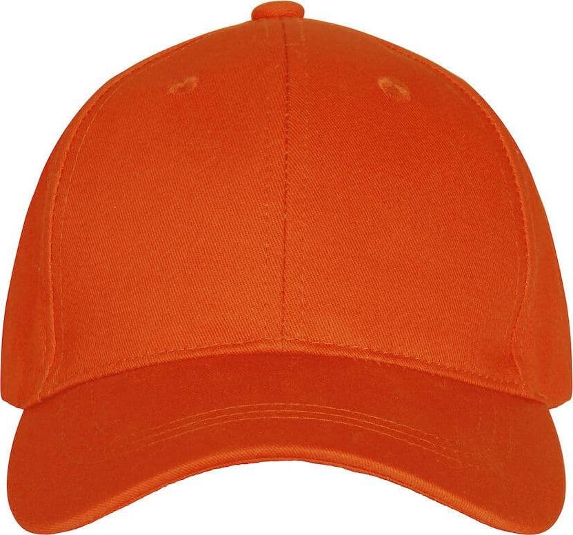 Cappellino Classic Arancio Cappellino con Visera 6 Pannelli Chiusura con Velcro Peso Medio - 2