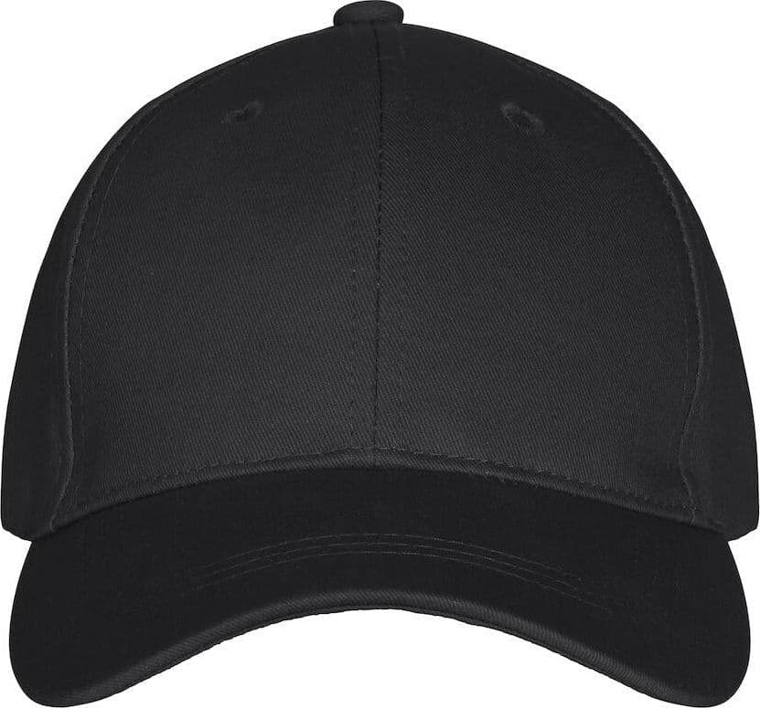 Cappellino Classic Nero Cappellino con Visera 6 Pannelli Chiusura con Velcro Peso Medio - 2