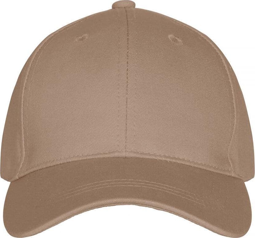 Cappellino Classic Sabbia Cappellino con Visera 6 Pannelli Chiusura con Velcro Peso Medio - 2