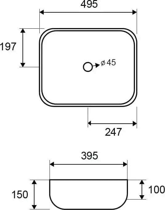 Lavabo Da Appoggio In Ceramica Bianca 50x40 WKG2413A - 2