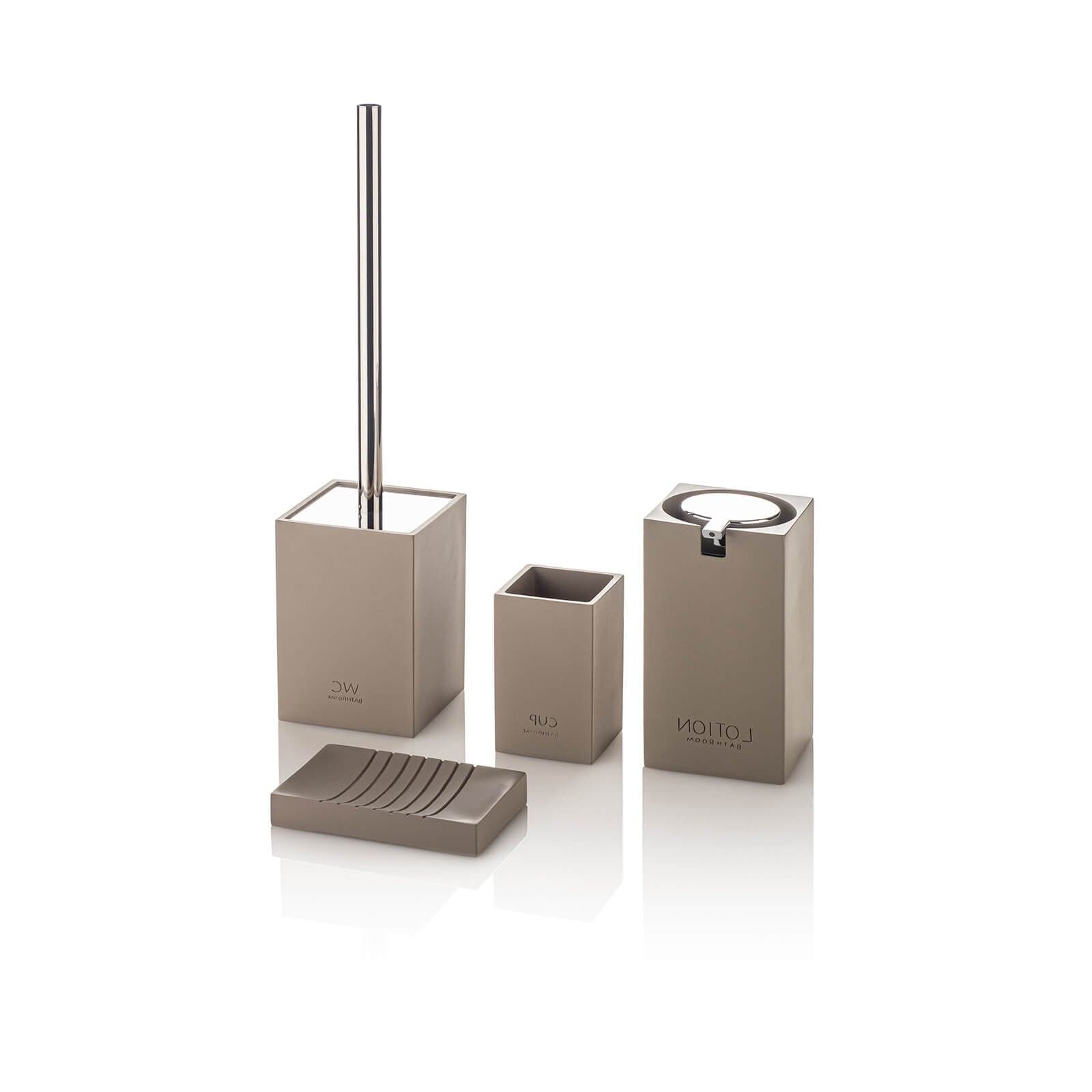 Set Completo Accessori Bagno – Tortora – Tft – moderno