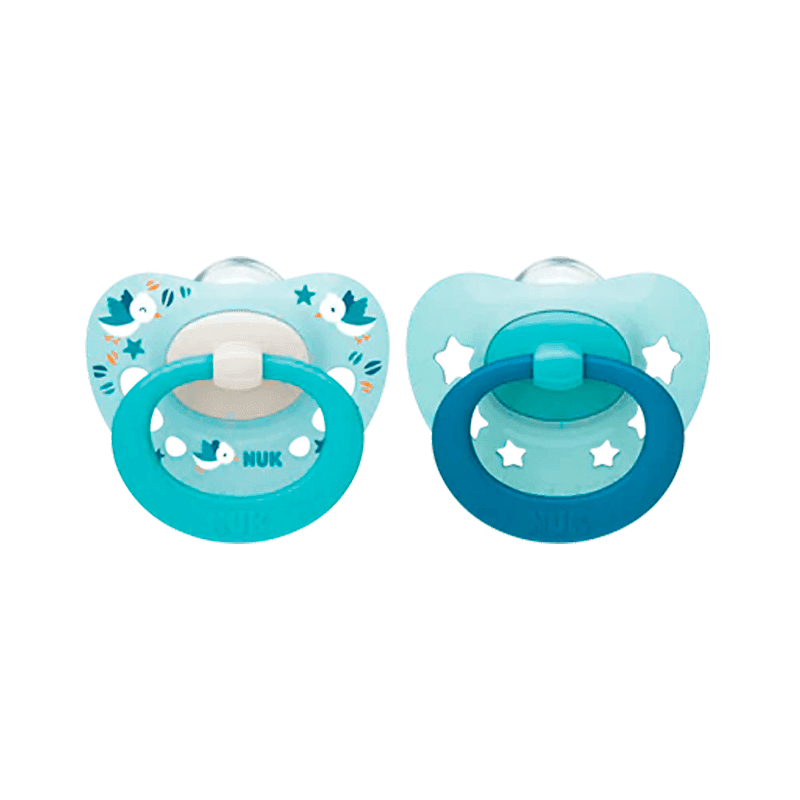 Succhietto Nuk Signature Silicone 2 Pz 0-6m Azzurro