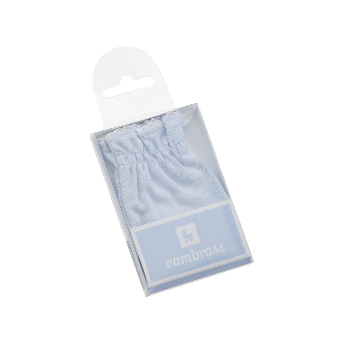 Guanti per Neonato Liso Azzurro Cambrass - 2