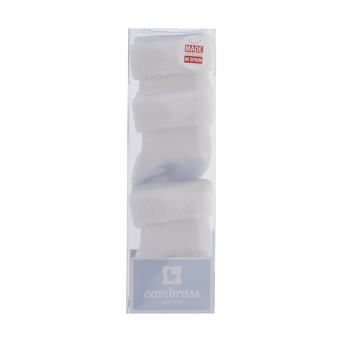 Completo 3 Calzine Liso Bianco Cambrass Taglia 000 ( 17 - 18) - 2