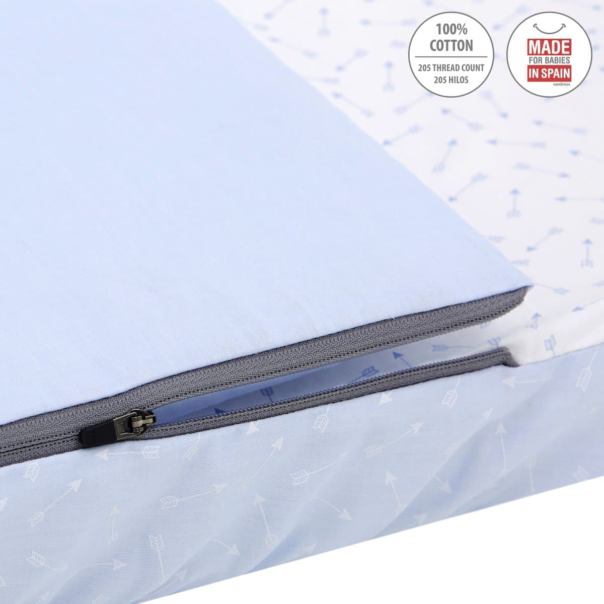 Sacca Piumone Culla Cambrass I/V Be Zoe Azzurro 49.5X83.5X2 Cm - 6