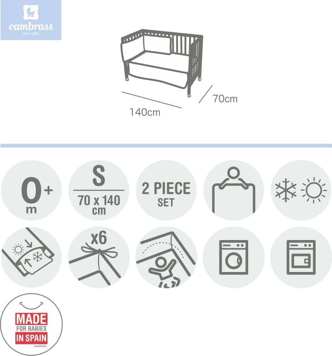 Set 2 pezzi Federa Piumone 70 Sky Grigio 110X170X3 Cm Cambrass - 6