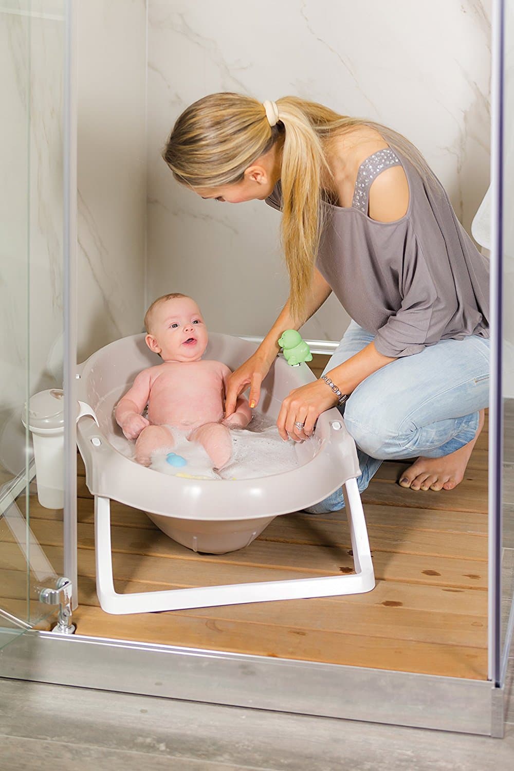 Vaschetta Pieghevole Ok Baby Onda Slim Linea Flash-Bianco - 5