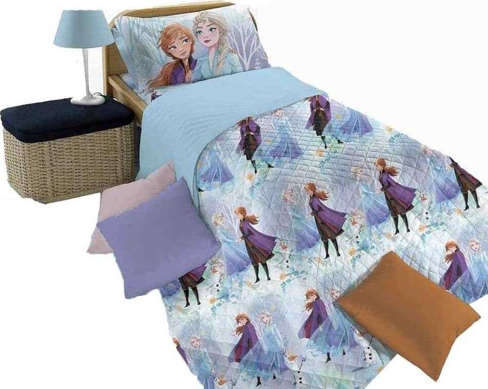 TRAPUNTINO COPRILETTO Trapuntato 1 Piazza FROZEN Cotone disney Hermet