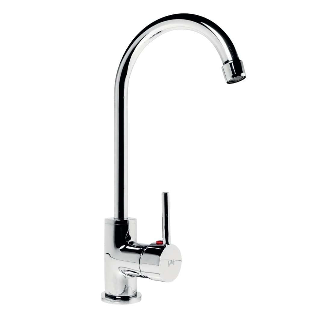 Miscelatore Monoforo Ottone per Lavello Cucina Berlino Erogazione Orientabile - 2