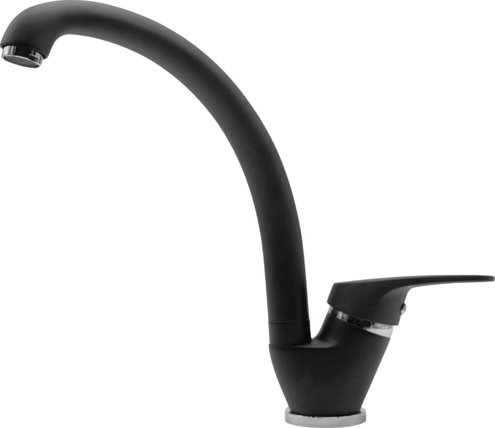 OGOMONDO Miscelatore Nero Oslo Orientabile in Ottone per Cucina con 3 Aeratori di ricambio - 4