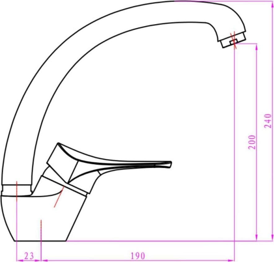 Rubinetto Miscelatore Per Lavabo Cucina Funny In Ottone Cromato - 6
