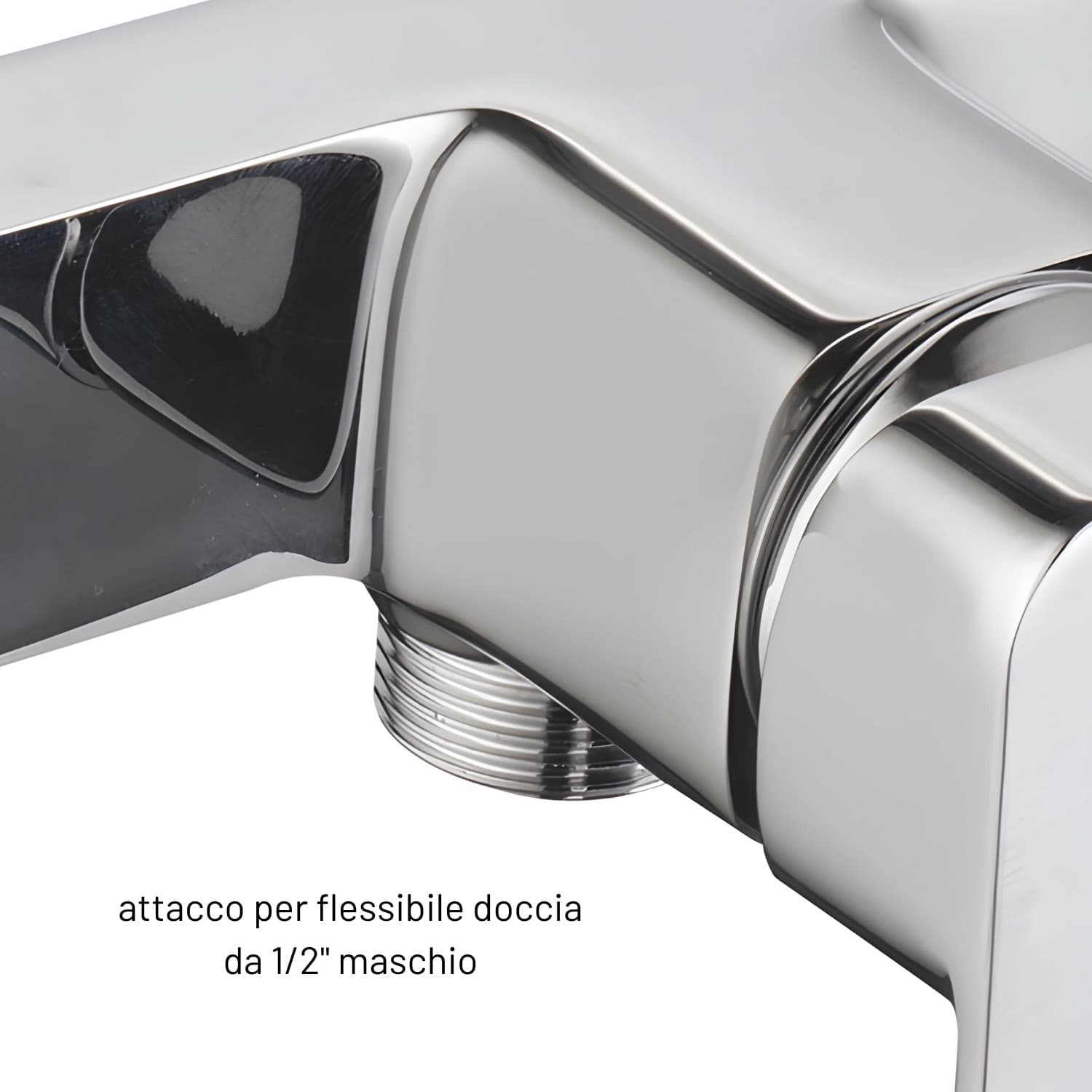 Miscelatore Esterno Doccia Francia Rubinetto Monocomando Cromato Ogomondo - 5