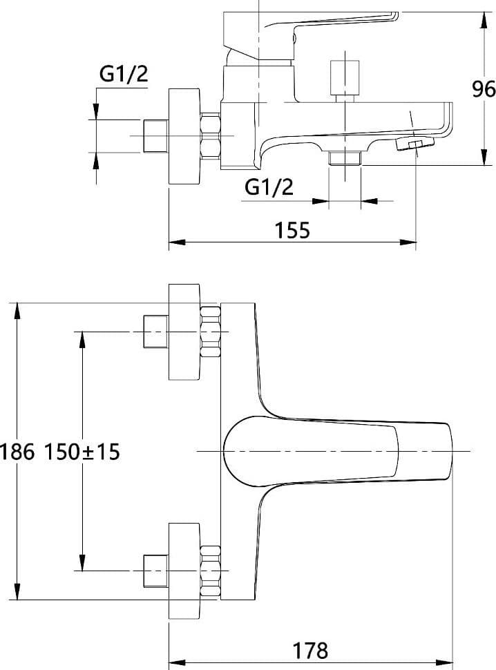 Tris Rubinetti Miscelatori Bidet Lavabo Esterno Vasca Linea Asia Cromata Bagno - 4