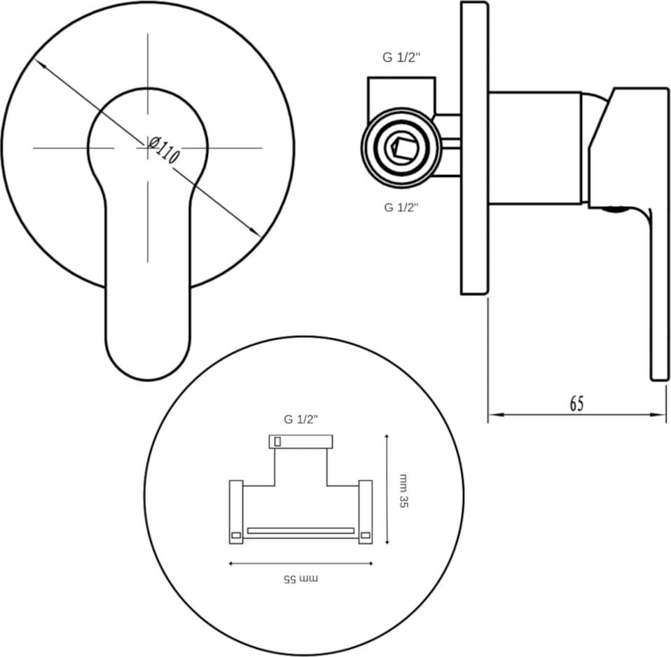 Miscelatore Rubinetto Bidet Cromato + Miscelatore Rubinetto Lavabo Cromato + Miscelatore Doccia Ad Incasso Da Parete - 4