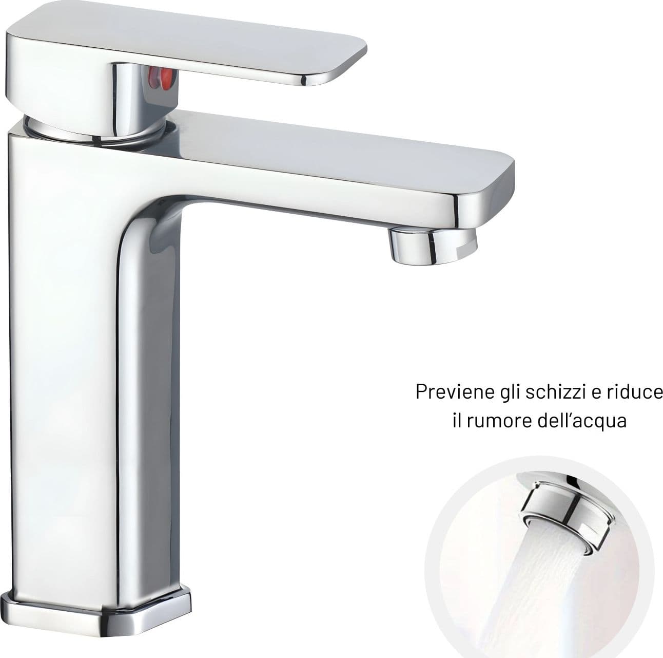 Miscelatore Rubinetto Lavabo Appoggio Bocca Alta Francia Cromato Bagno Casa Ogomondo - 4