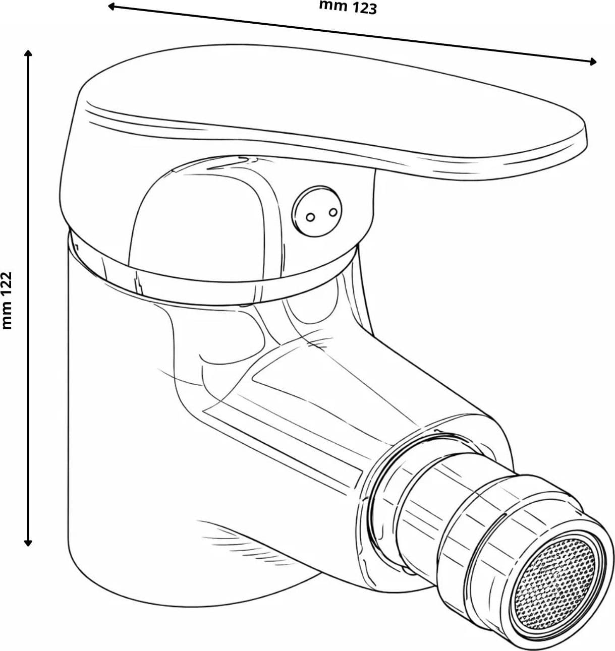 Miscelatore Rubinetto Europa per Bidet in Ottone Colore Cromato con Piletta - 4