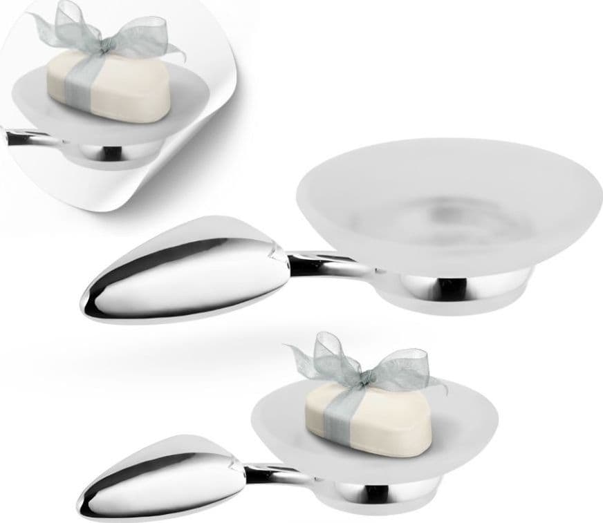 Set 9 Pezzi Accessori da Bagno Odissea Acciaio Cromato dal design moderno - 5
