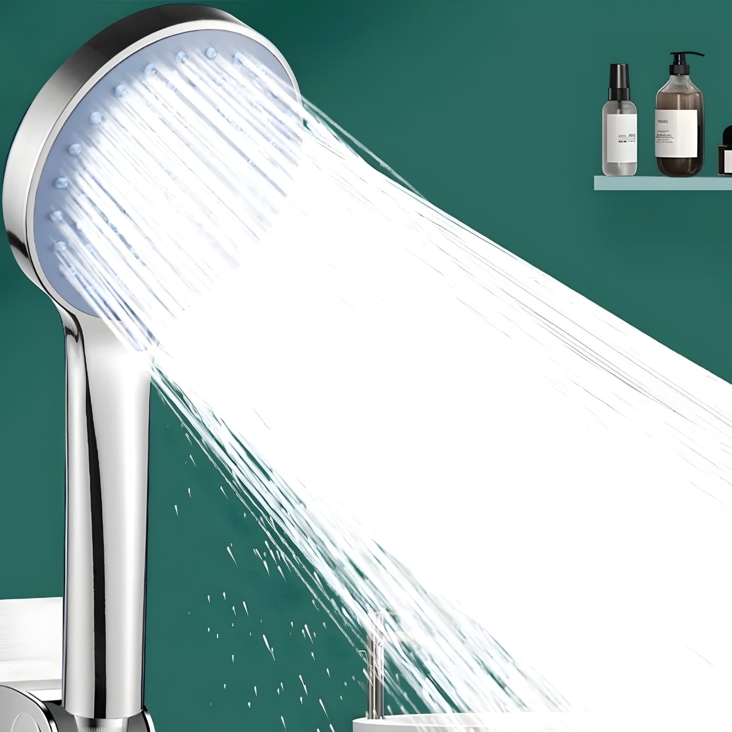 Doccetta Soffione Vasca Doccia 5 Funzioni Multigetto Anticalcare Abs Cromato - 5