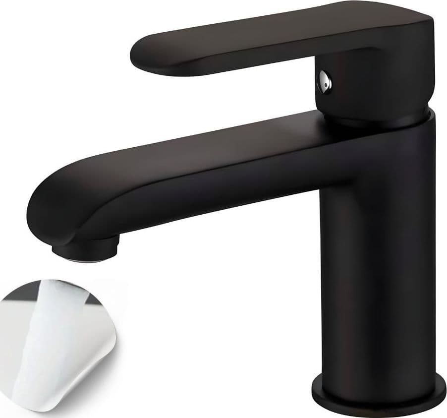 Coppia di Miscelatore Rubinetto Bidet e Miscelatore Lavabo Linea Puma Nero Opaco - 17