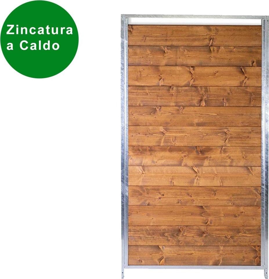 Box per Cani da Esterno Coperto e Retro in Legno Zincatura a Caldo da 300x300xh180 Cm - 9