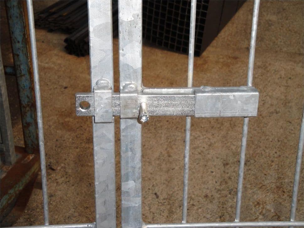 4 Pannelli di Recinzione con Porta Zincatura a Caldo da 1xh1,80 Metri - 5