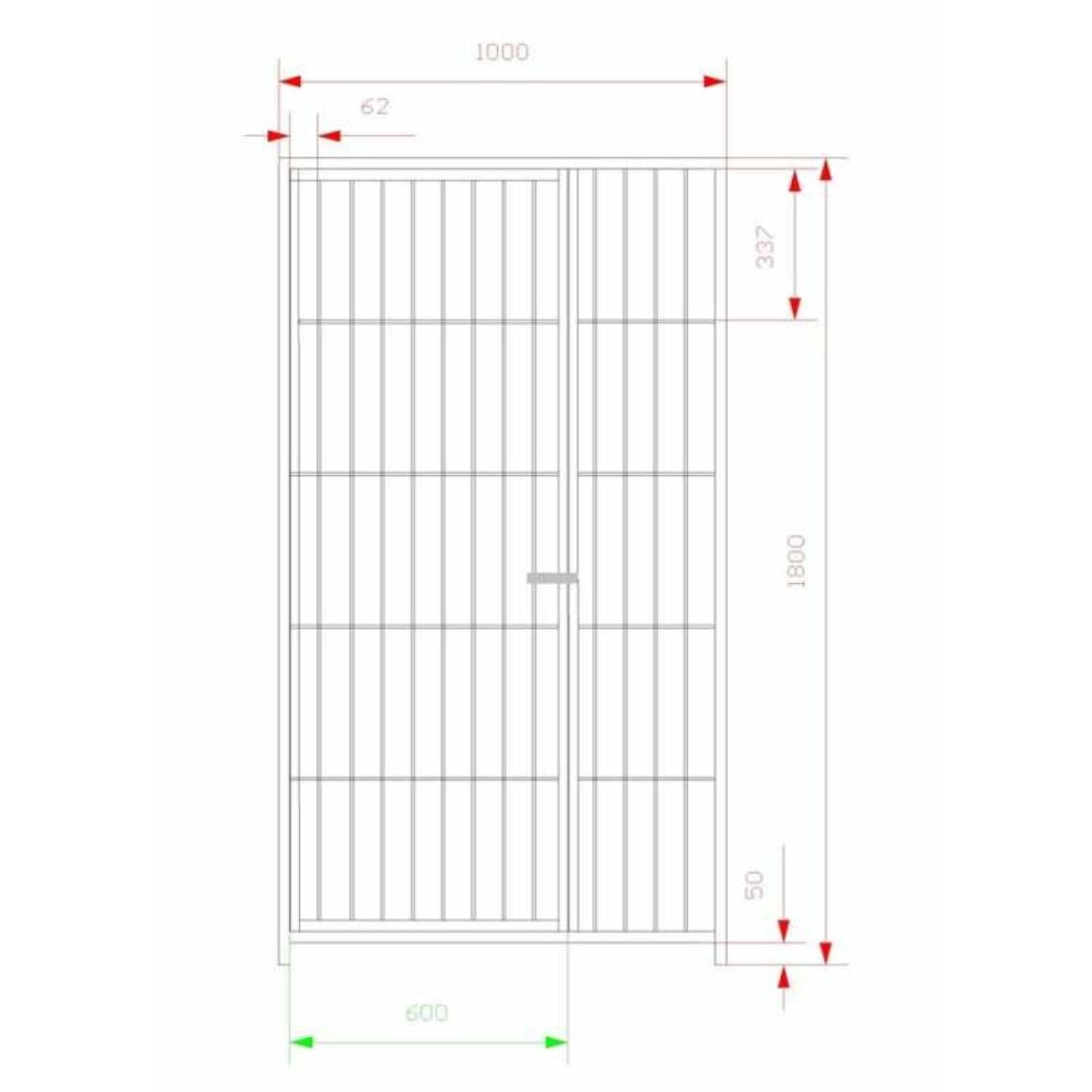 Box per Cani da Esterno Coperto con Zincatura a Caldo da 400x200x Altezza 180 Cm - 7