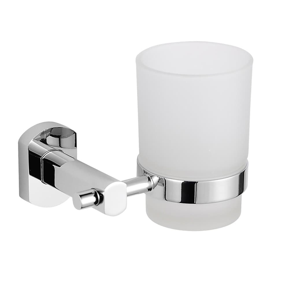 Set Accessori da Bagno 5 Pezzi Cromo Vetro Satinato - 7