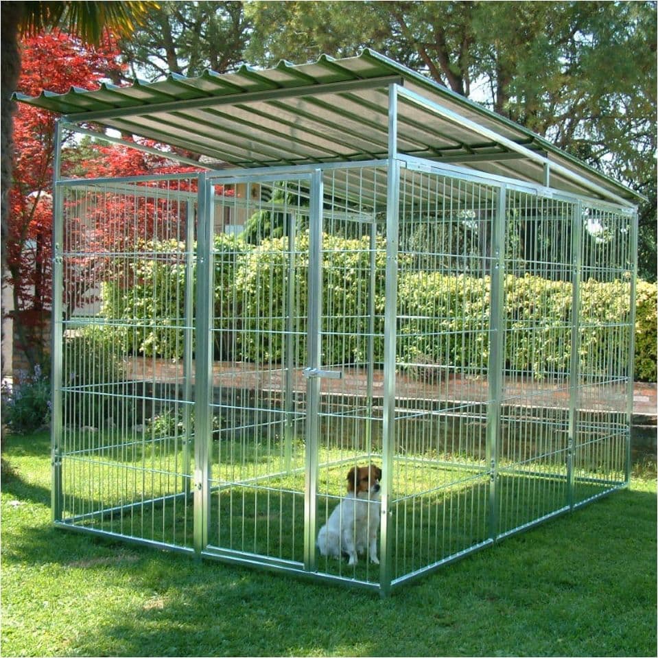 Box per Cani da Esterno Coperto con Zincatura Elettrolitica da 300x200xh180 Cm - 13