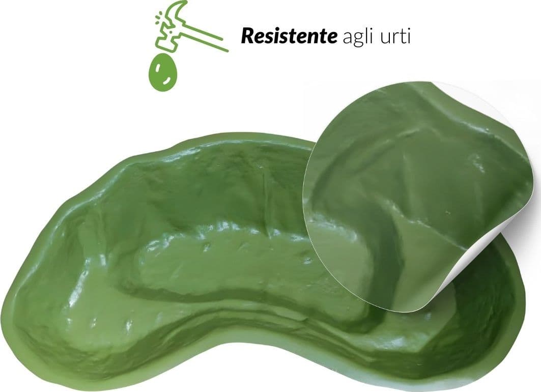 Laghetto da Giardino Nemi da Litri 270 Dimensioni 185x115xh36 Cm - 5