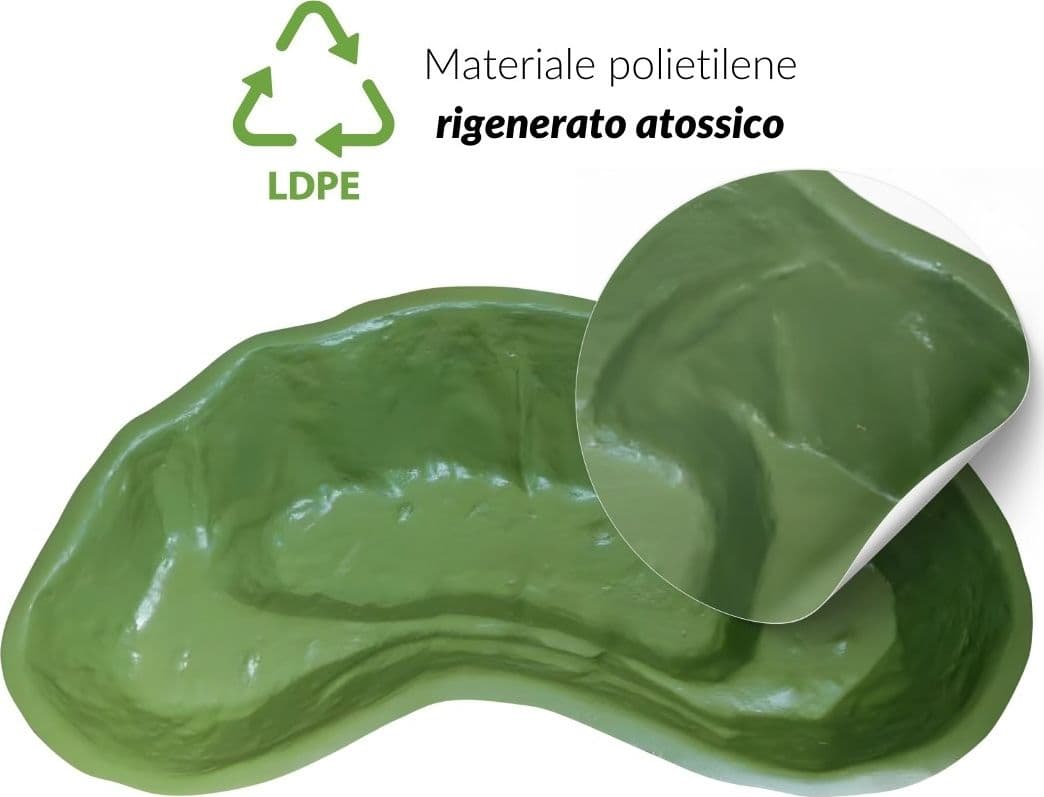 Laghetto da Giardino Nemi da Litri 270 Dimensioni 185x115xh36 Cm - 6