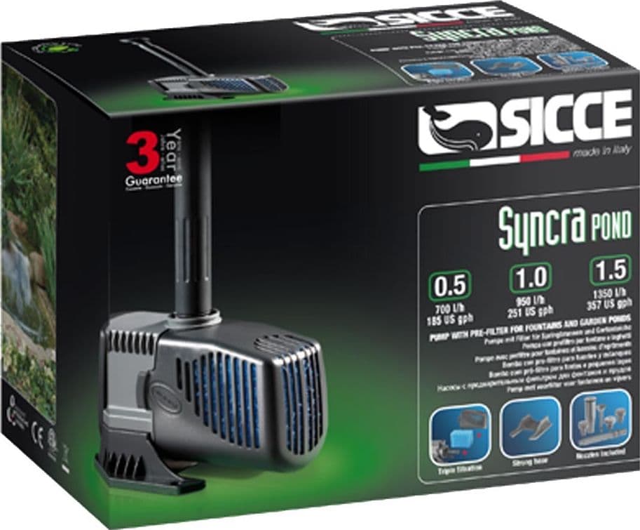 Sicce Pompa Laghetto SyncraPond 1.5 Filtrazione Giochi 1350 Litri Ora - 2
