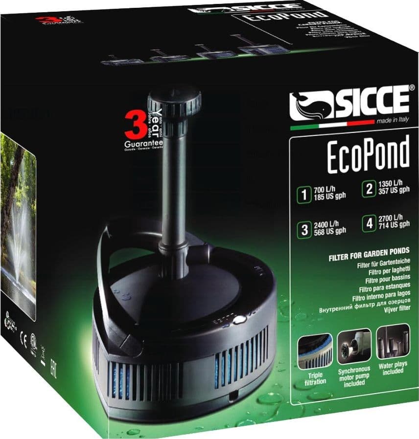 Sicce Filtro e Pompa Laghetto Ecopond 2 con Giochi da 1350 Litri Ora - 2